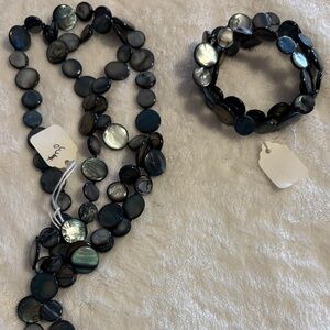 Elegant mother of pearl sterling 3 piece Jewelry Set